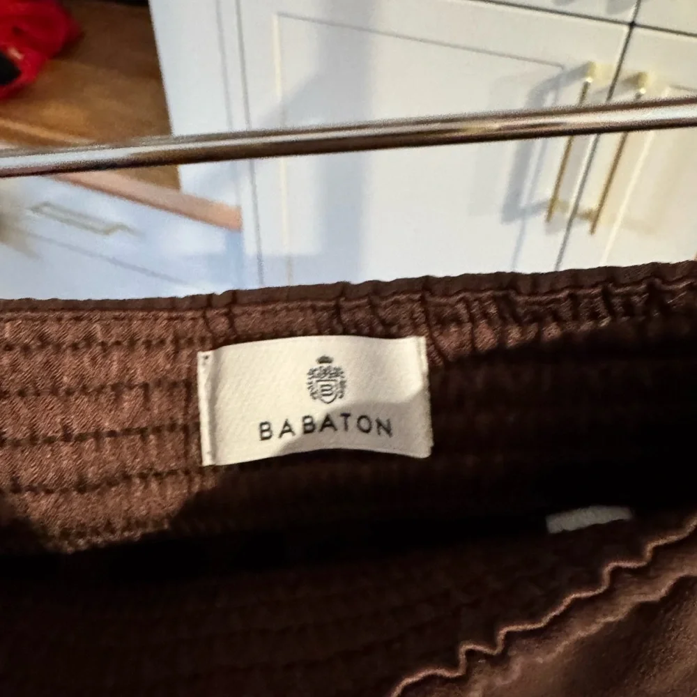 Babaton Parker Palazzo Wide Leg Pants in Chocolate Brown Women’s Size Large - Picture 2 of 12